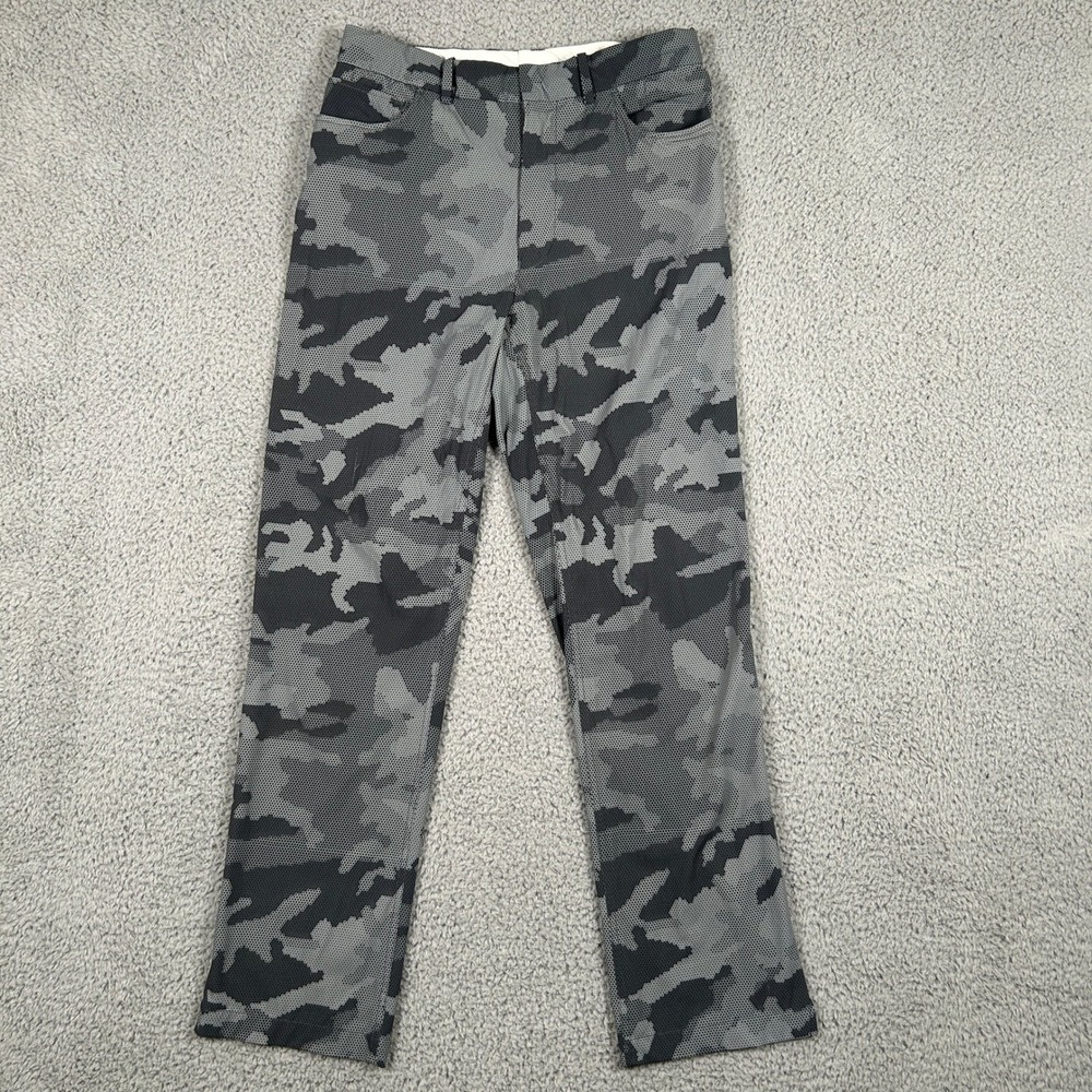 RLX Ralph Lauren Golf Pants Mens 32 Gray Camo 5 Pocket Lightweight - Picture 2 of 8